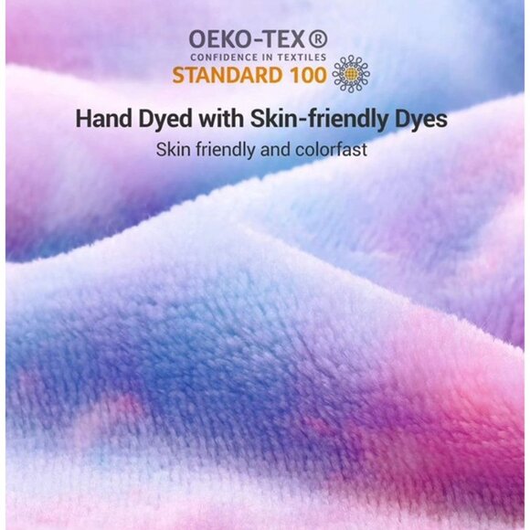 Elegear Rainbow Throw Girls Blanket, Unique Tie-dye Flannel Blanket Super Soft 5 - Picture 6 of 6